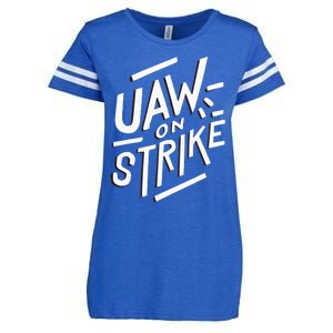 Striking UAW Workers On Strike Enza Ladies Jersey Football T-Shirt