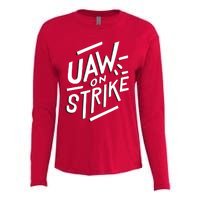 Striking Uaw Workers On Strike Womens Cotton Relaxed Long Sleeve T-Shirt