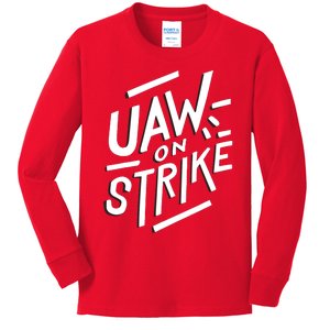 Striking Uaw Workers On Strike Kids Long Sleeve Shirt