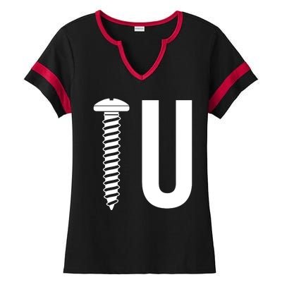 Screw U You Funny Rude Humor Ladies Halftime Notch Neck Tee