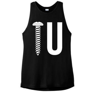 Screw U You Funny Rude Humor Ladies PosiCharge Tri-Blend Wicking Tank