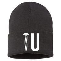 Screw U You Funny Rude Humor Sustainable Knit Beanie