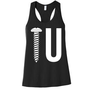 Screw U You Funny Rude Humor Women's Racerback Tank