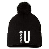 Screw U You Funny Rude Humor Pom Pom 12in Knit Beanie