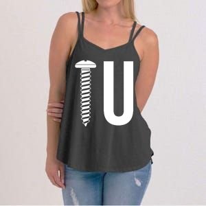 Screw U You Funny Rude Humor Women's Strappy Tank