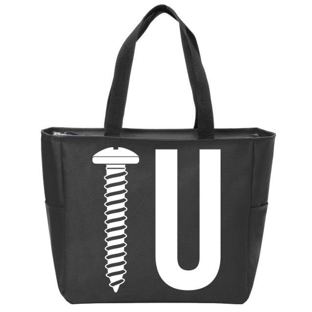 Screw U You Funny Rude Humor Zip Tote Bag