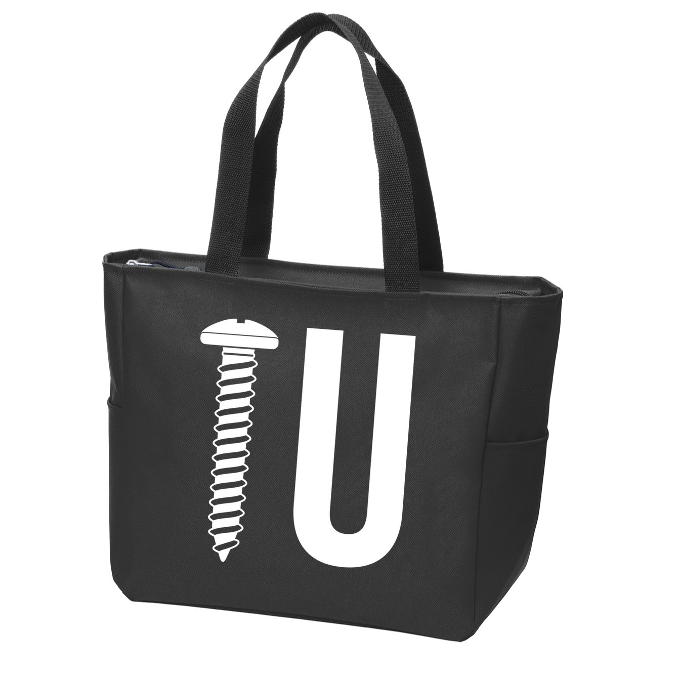 Screw U You Funny Rude Humor Zip Tote Bag