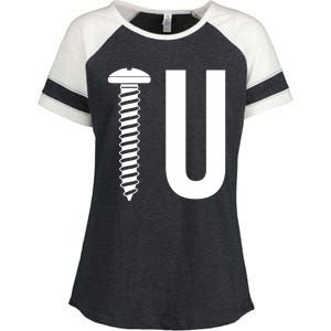 Screw U You Funny Rude Humor Enza Ladies Jersey Colorblock Tee