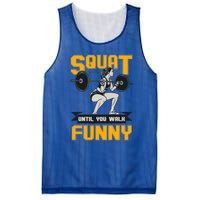 Squat Until You Walk Funny Gym Workout Squatting Fitness Gift Mesh Reversible Basketball Jersey Tank