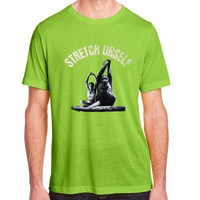 Stretch Urself Zen Yoga Orangutan & Woman Yoga Meditation Adult ChromaSoft Performance T-Shirt