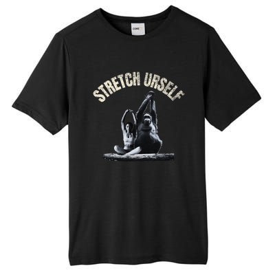 Stretch Urself Zen Yoga Orangutan & Woman Yoga Meditation Tall Fusion ChromaSoft Performance T-Shirt