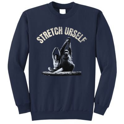 Stretch Urself Zen Yoga Orangutan & Woman Yoga Meditation Sweatshirt