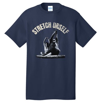 Stretch Urself Zen Yoga Orangutan & Woman Yoga Meditation Tall T-Shirt