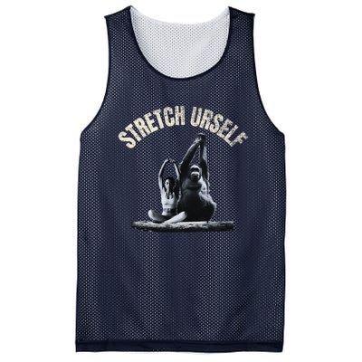 Stretch Urself Zen Yoga Orangutan & Woman Yoga Meditation Mesh Reversible Basketball Jersey Tank