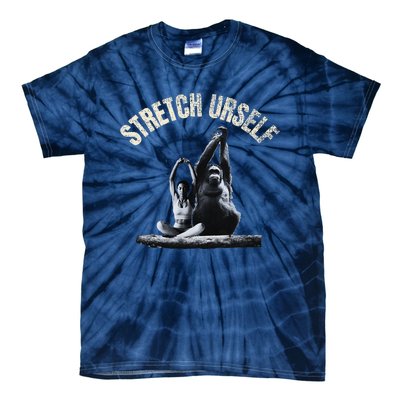 Stretch Urself Zen Yoga Orangutan & Woman Yoga Meditation Tie-Dye T-Shirt