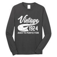 Sporty Vintage 1924 Aged To Perfection 100th Birthday Long Sleeve Shirt