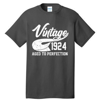 Sporty Vintage 1924 Aged To Perfection 100th Birthday Tall T-Shirt