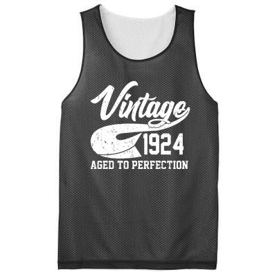 Sporty Vintage 1924 Aged To Perfection 100th Birthday Mesh Reversible Basketball Jersey Tank