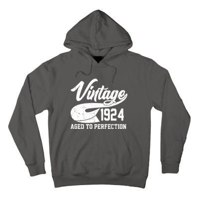 Sporty Vintage 1924 Aged To Perfection 100th Birthday Tall Hoodie