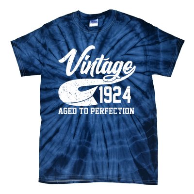 Sporty Vintage 1924 Aged To Perfection 100th Birthday Tie-Dye T-Shirt