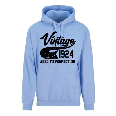 Sporty Vintage 1924 Aged To Perfection 100th Birthday Unisex Surf Hoodie