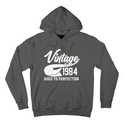 Sporty Vintage 1984 Aged To Perfection 40th Birthday Hoodie