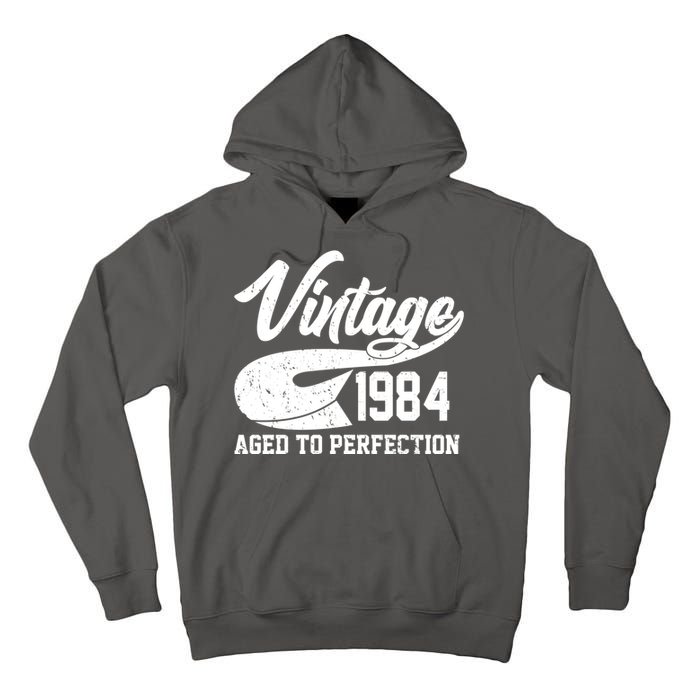 Sporty Vintage 1984 Aged To Perfection 40th Birthday Tall Hoodie