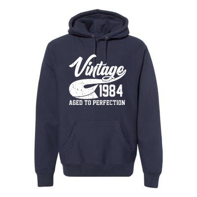 Sporty Vintage 1984 Aged To Perfection 40th Birthday Premium Hoodie