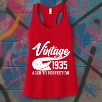Sporty Vintage 1935 Aged To Perfection 90th Birthday Womens Tank Top