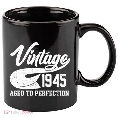 Sporty Vintage 1945 Aged To Perfection 80th Birthday 11oz C Handle Ceramic Mug