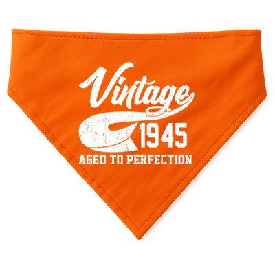 Sporty Vintage 1945 Aged To Perfection 80th Birthday USA-Made Doggie Bandana