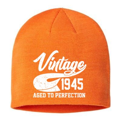 Sporty Vintage 1945 Aged To Perfection 80th Birthday Sustainable Beanie