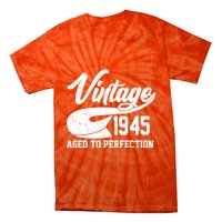 Sporty Vintage 1945 Aged To Perfection 80th Birthday Tie-Dye T-Shirt