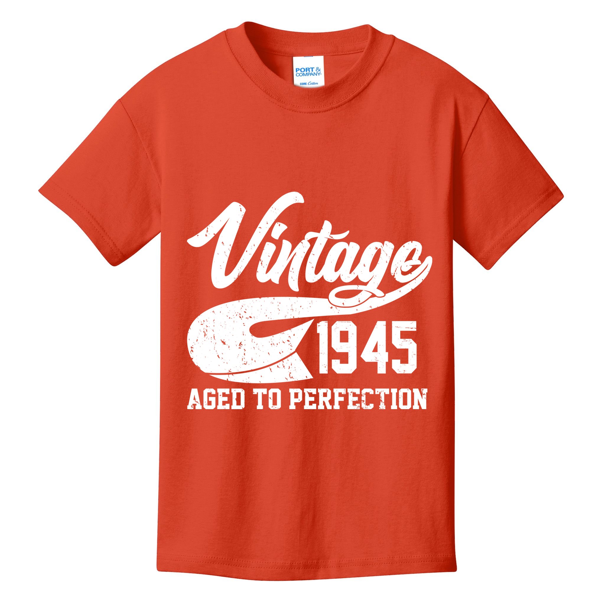 Sporty Vintage 1945 Aged To Perfection 80th Birthday Kids T-Shirt