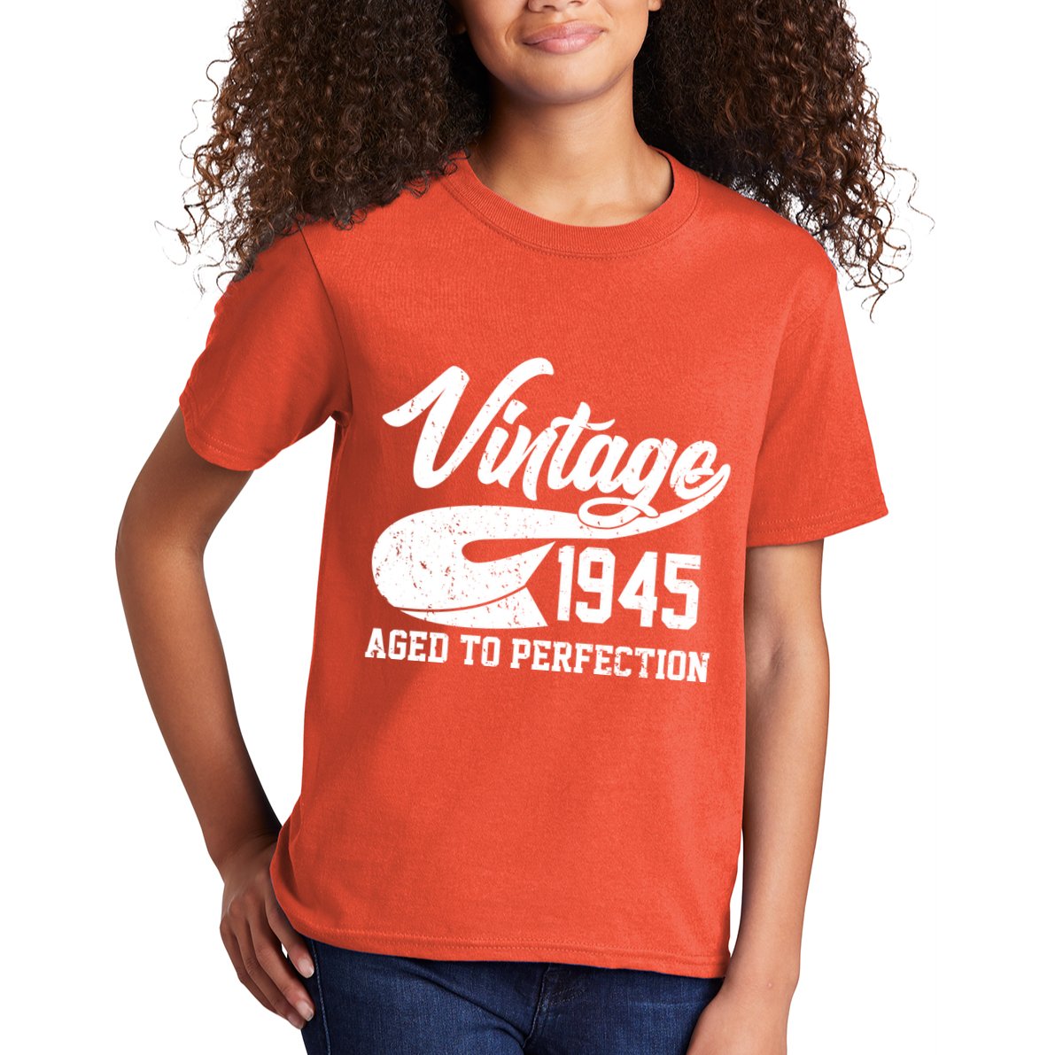 Sporty Vintage 1945 Aged To Perfection 80th Birthday Kids T-Shirt