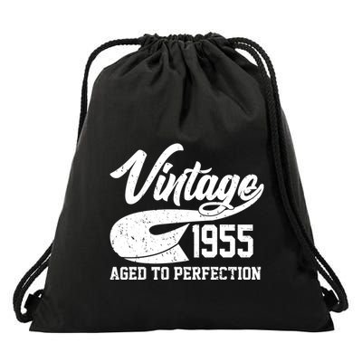 Sporty Vintage 1955 Aged To Perfection 70th Birthday Drawstring Bag
