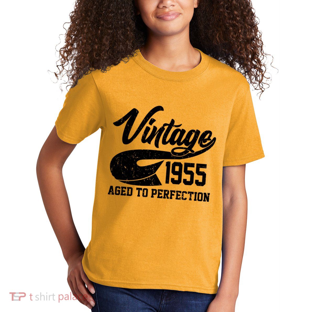 Sporty Vintage 1955 Aged To Perfection 70th Birthday Kids T-Shirt