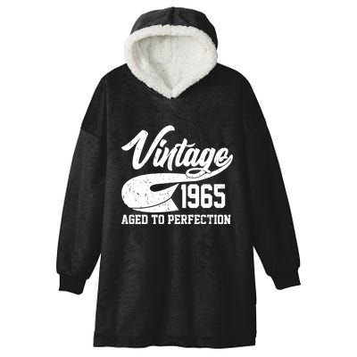 Sporty Vintage 1965 Aged To Perfection 60th Birthday Hooded Wearable Blanket