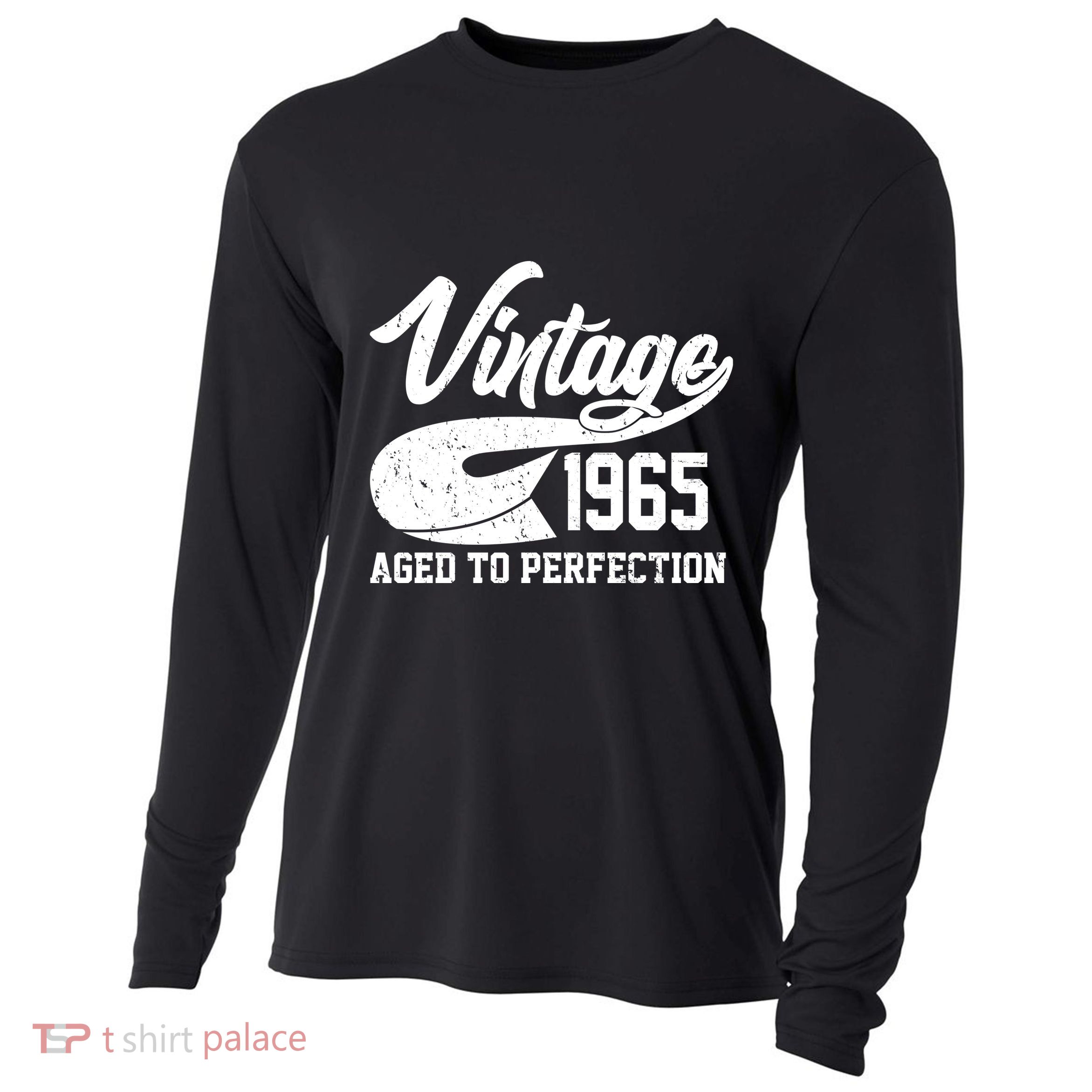 Sporty Vintage 1965 Aged To Perfection 60th Birthday Cooling Performance Long Sleeve Crew