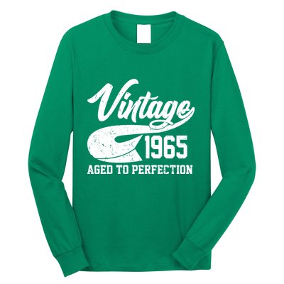 Sporty Vintage 1965 Aged To Perfection 60th Birthday Long Sleeve Shirt