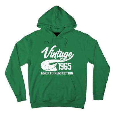 Sporty Vintage 1965 Aged To Perfection 60th Birthday Tall Hoodie