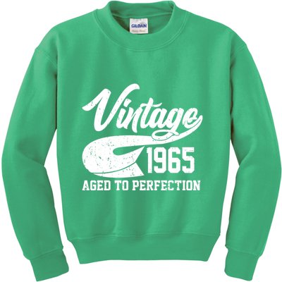 Sporty Vintage 1965 Aged To Perfection 60th Birthday Kids Sweatshirt