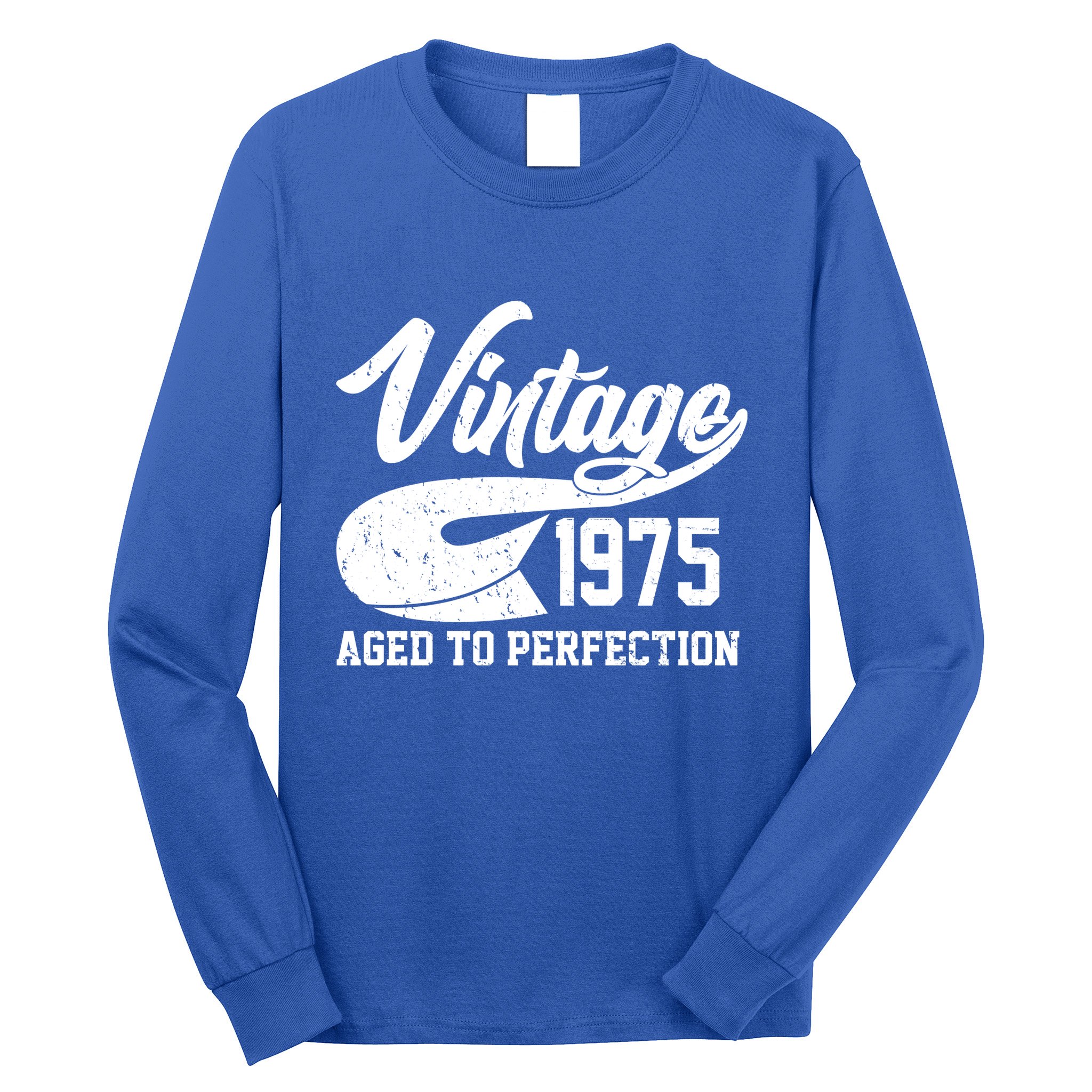 Sporty Vintage 1975 Aged To Perfection 50th Birthday Long Sleeve Shirt