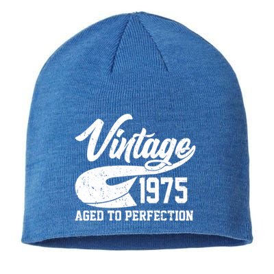 Sporty Vintage 1975 Aged To Perfection 50th Birthday Sustainable Beanie