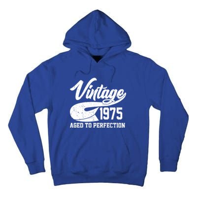 Sporty Vintage 1975 Aged To Perfection 50th Birthday Tall Hoodie
