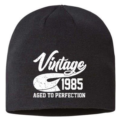 Sporty Vintage 1985 Aged To Perfection 40th Birthday Sustainable Beanie