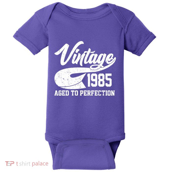 Sporty Vintage 1985 Aged To Perfection 40th Birthday Baby Bodysuit
