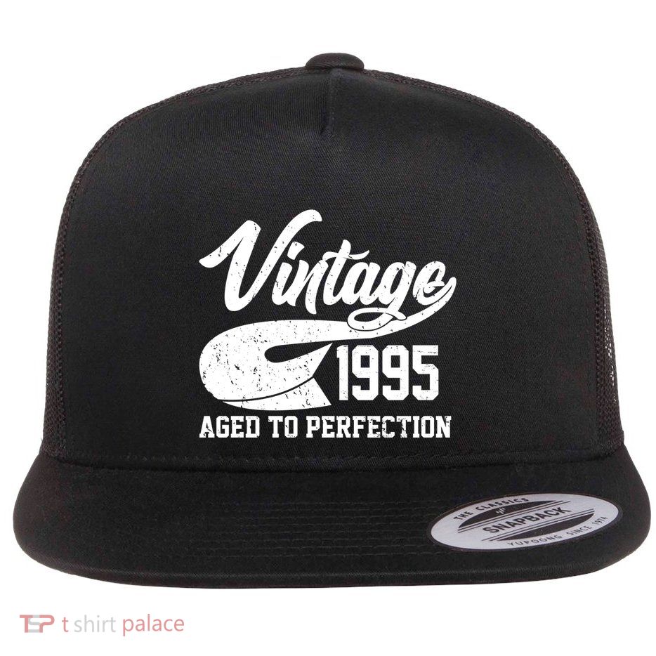 Sporty Vintage 1995 Aged To Perfection 30th Birthday Flatbill Hat