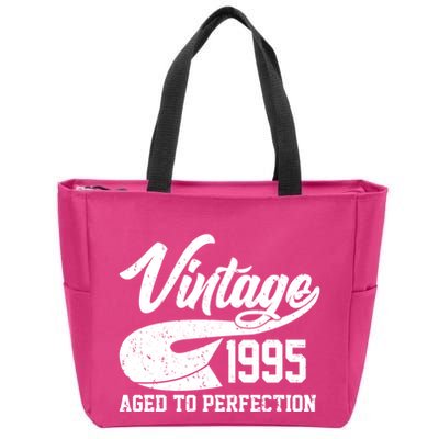 Sporty Vintage 1995 Aged To Perfection 30th Birthday Zip Tote Bag