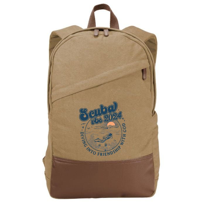 Scuba Vbs 2024 Diving Into Friendship With God Underwater Cotton Canvas Backpack